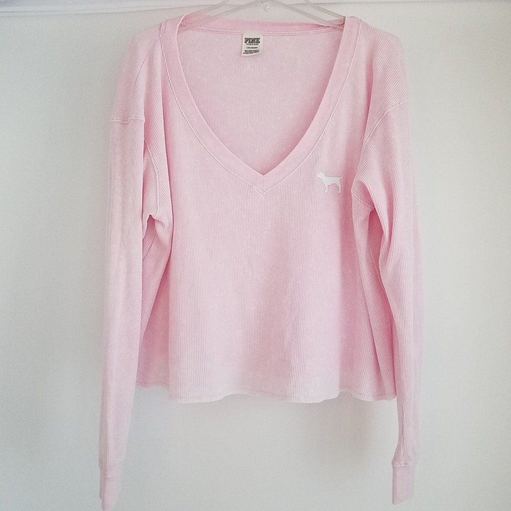 PINK Victoria's Secret Pink Tie Dyed Crop Top